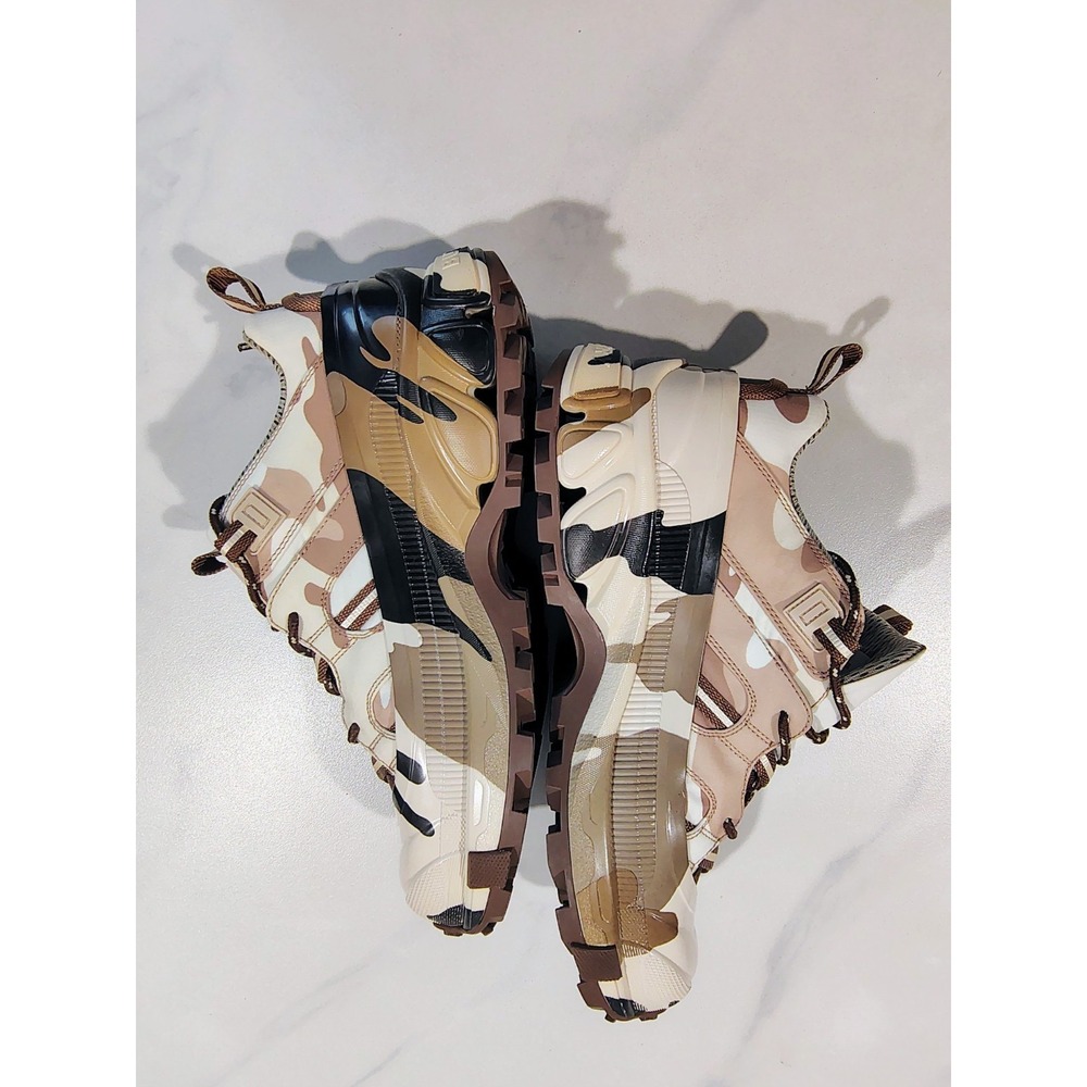 Burberry Camouflage Beige Black Sneakers Arthur Low Top Lace-Up Sz 10 2022 43EU - Picture 8 of 16